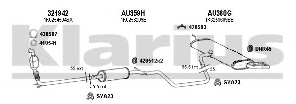 KLARIUS 940527U Exhaust System